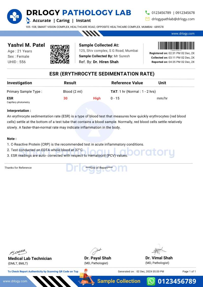 kết quả tốc độ lắng máu nhanh 53 mm/giờ