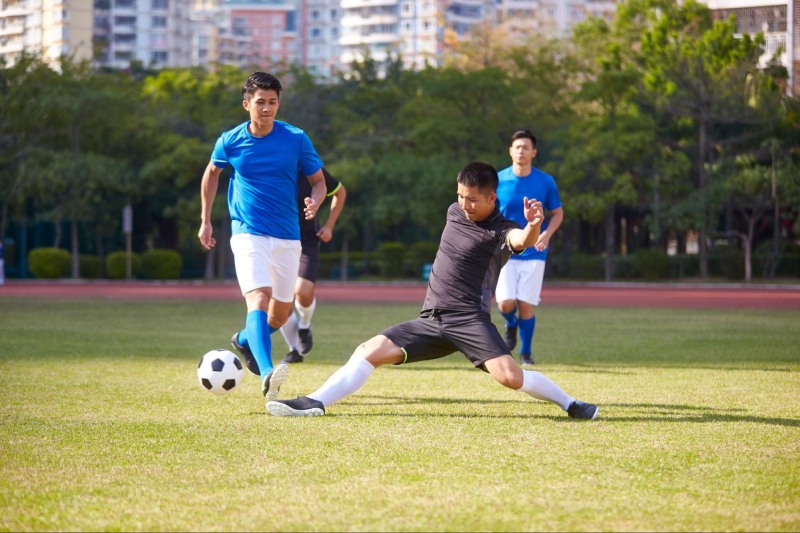 mọi người đang chơi thể thao