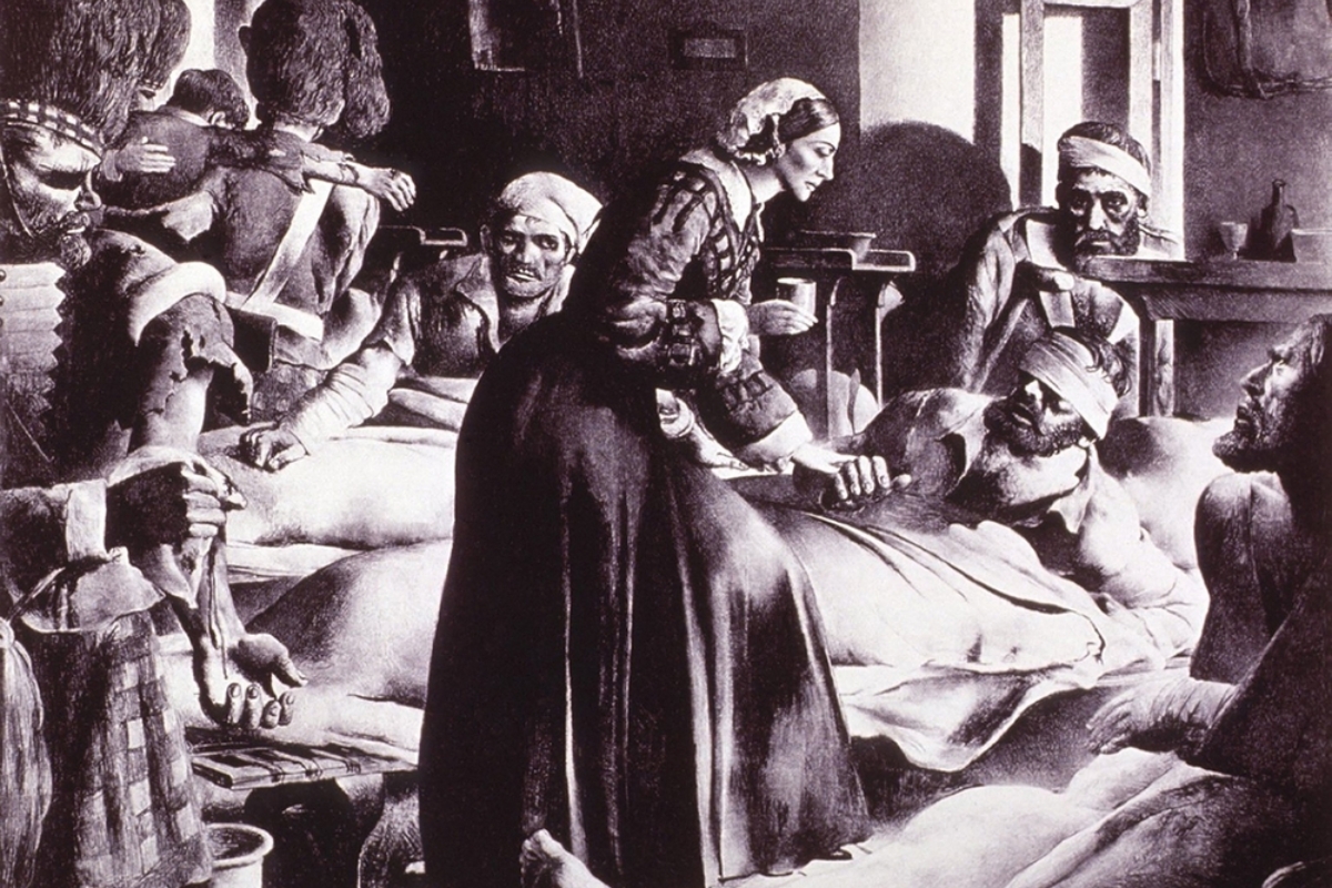 Hình ảnh Florence Nightingale chăm sóc người bệnh