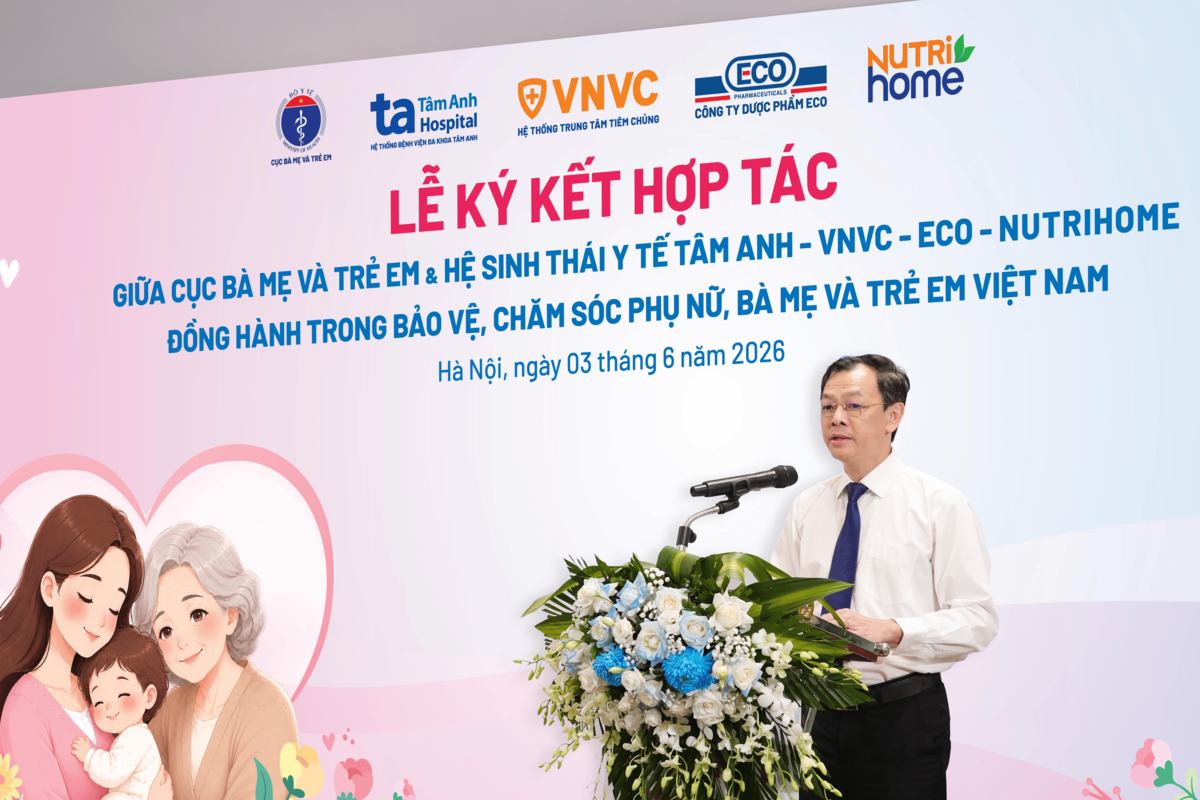 PGS.TS Nguyễn Tri Thức, Thứ trưởng Bộ Y tế, đánh giá cao ý nghĩa của thỏa thuận hợp tác lần này