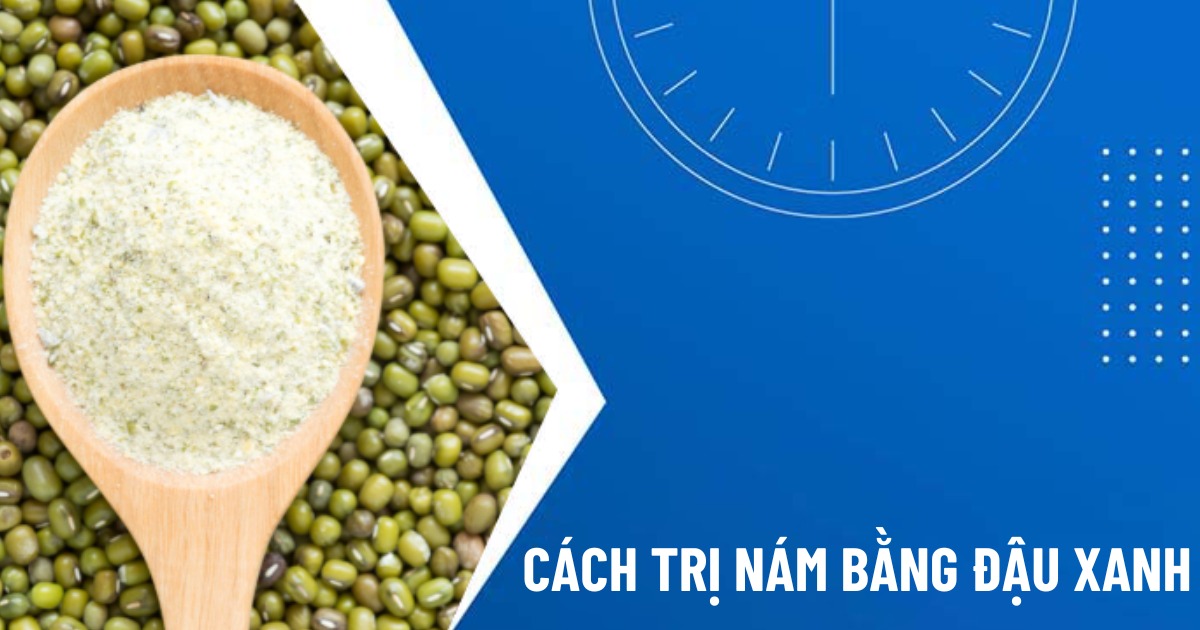 trị nám da bằng đậu xanh